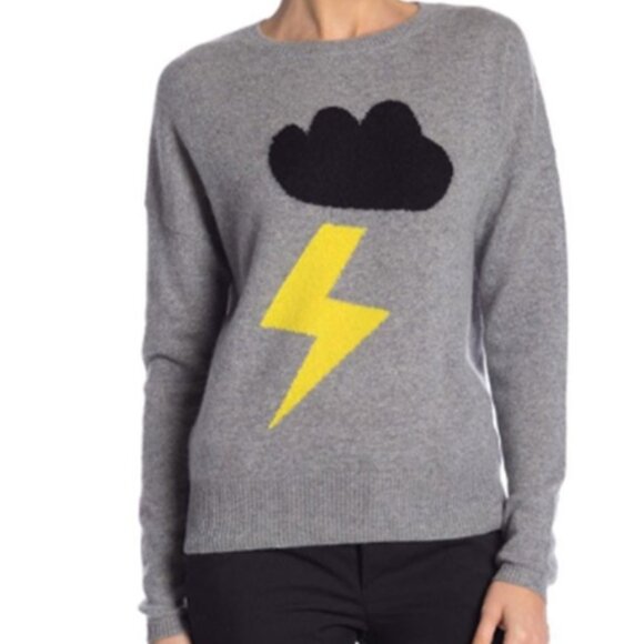 Kier & J Thunder & Lightening Cashmere Pullover in PLUM S - Picture 1 of 9